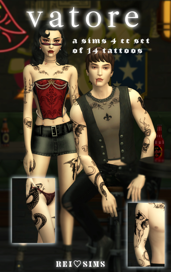 Mix vatore by simsfinds - The Sims 4 Custom Content