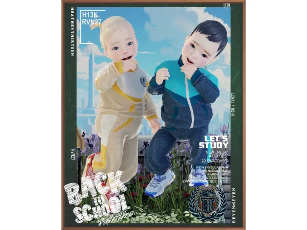 Infant's Sports Track Suit Zip Up Jacket By rvn2seven