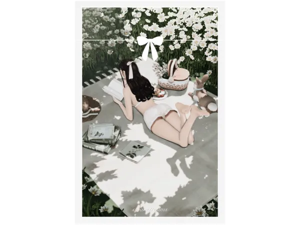 cottage girl - posepack by swanettesims