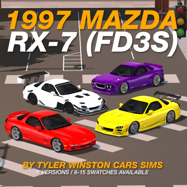 Alpha Tyler Winston Cars 1997 Mazda RX 7 FD3S by tylerwcars - The Sims 4 Custom Content