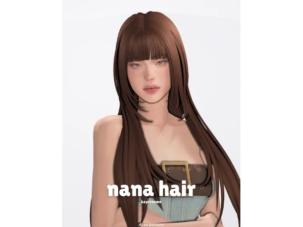 Maxis Match nana hair by kaycreame - The Sims 4 Custom Content