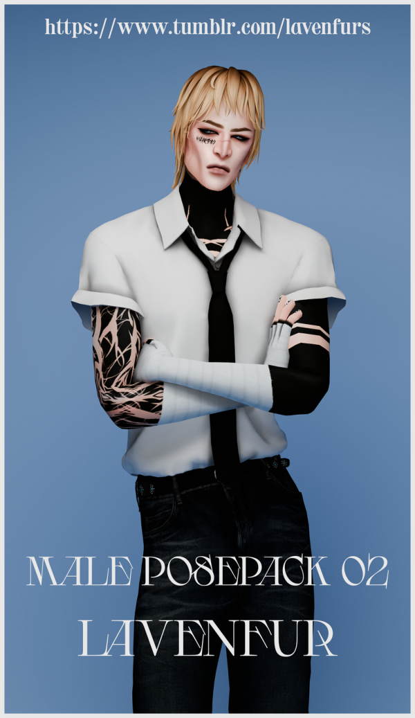 Mix LAVENFUR MALE POSEPACK 02 by lavenfur - The Sims 4 Custom Content