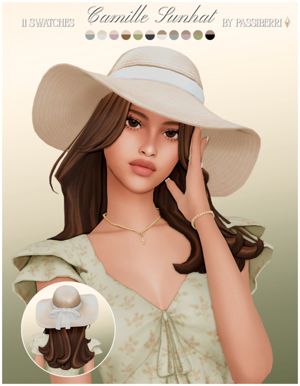 Maxis Match camille sunhat by simsfinds - The Sims 4 Custom Content