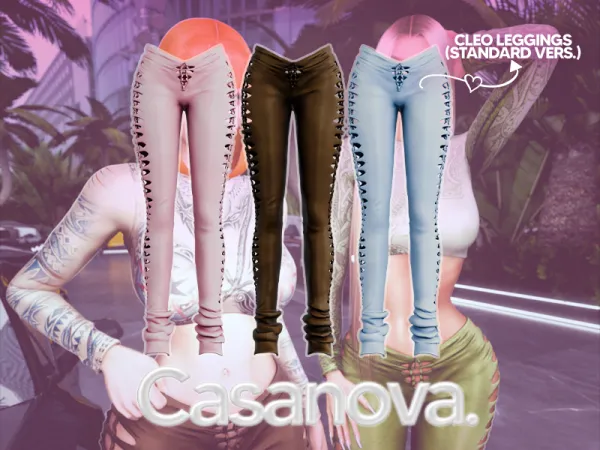 Alpha Casanova Cleo Leggings (Standard Version) - The Sims 4 Custom Content