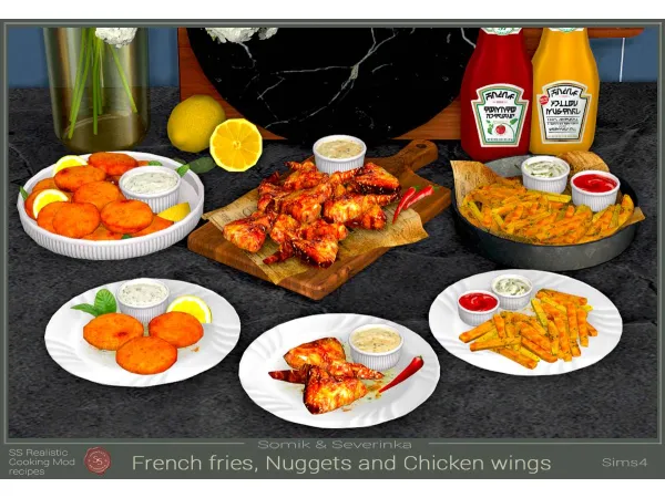 Alpha Homemade fast food by simsfinds - The Sims 4 Custom Content