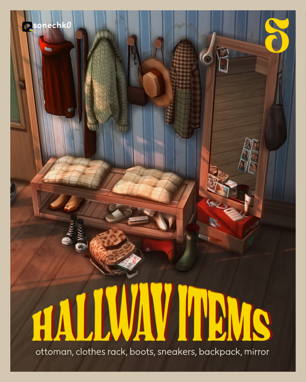 Maxis Match HALLWAY ITEMS by simsfinds - The Sims 4 Custom Content