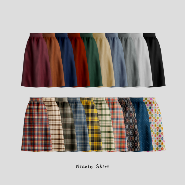 Mix Nicole Skirt by simsfinds - The Sims 4 Custom Content