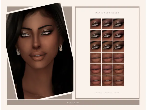 Alpha GPME GOLD MAKEUP SET CC104 by goppolsme - The Sims 4 Custom Content
