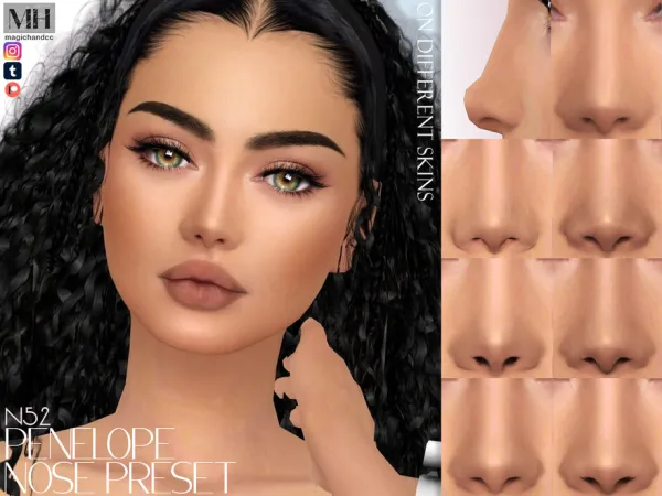 Alpha Penelope Nose Preset N52 by magichandcc - The Sims 4 Custom Content
