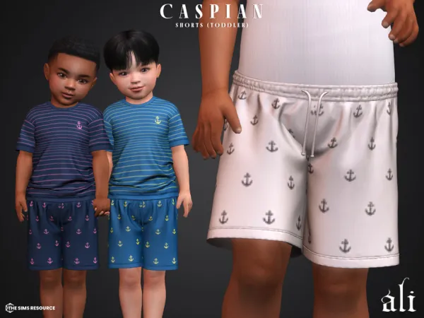 Mix CASPIAN shorts (toddler) by thesimsresource - The Sims 4 Custom Content