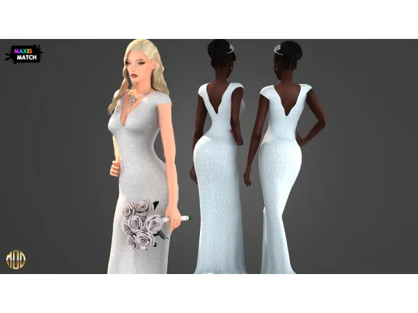Maxis Match Le Jardin P1 Dress by modcollective - The Sims 4 Custom Content