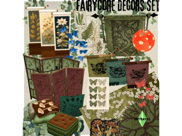 Alpha Fairycore Decors Set by Snotra902 - The Sims 4 Custom Content