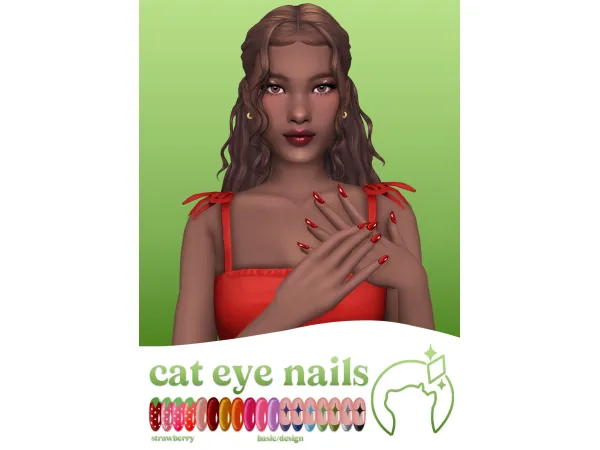 cat eye nails by ikarisims