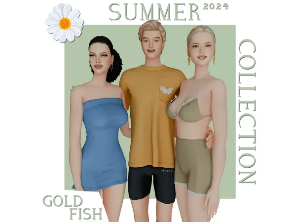 Summer clothing collection for CF By GoldFishSims