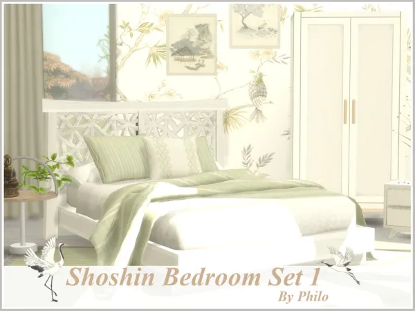Maxis Match Shoshin Bedroom Set ( Part 1 ) by thesimsresource - The Sims 4 Custom Content