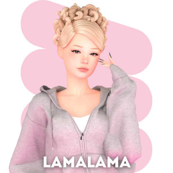 Maxis Match Hair Ursella by lama_lama - The Sims 4 Custom Content