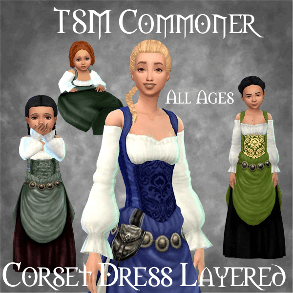 Alpha TSM Commoner Corset Layered by simsfinds - The Sims 4 Custom Content