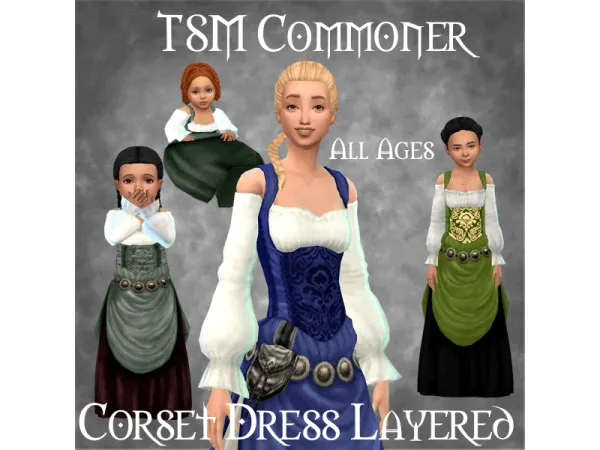 Alpha TSM Commoner Corset Layered by Simverses - The Sims 4 Custom Content