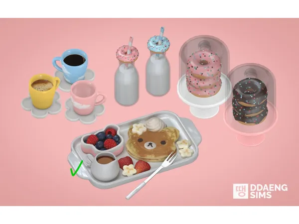 Ddaeng 4t2 Pancake Breakfast by simsfinds - The Sims 2 Custom Content