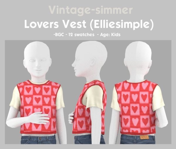 Alpha Vest Jeans for Kids simmer by simsfinds - The Sims 4 Custom Content