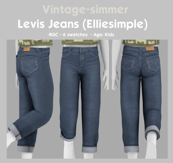 Alpha Vest Jeans for Kids simmer by simsfinds - The Sims 4 Custom Content