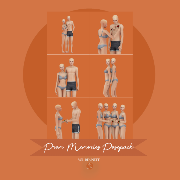 Mix Prom Memories Posepack by melbennett - The Sims 4 Custom Content