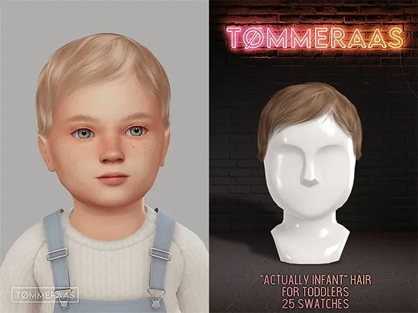 Alpha TØMMERAAS Actually Infant Hair for Toddlers (#119) by tommeraas - The Sims 4 custom content