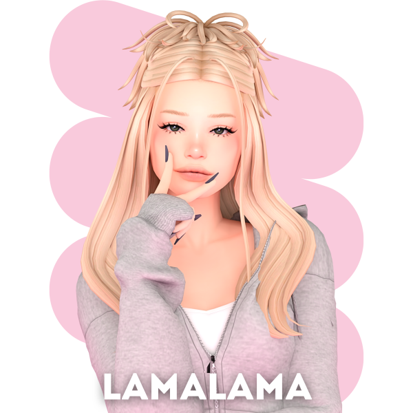 Maxis Match Hair Edna by lama_lama - The Sims 4 Custom Content