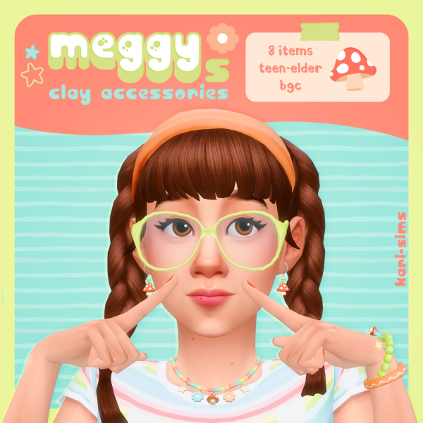 Maxis Match meggys clay accessories by simsfinds - The Sims 4 Custom Content