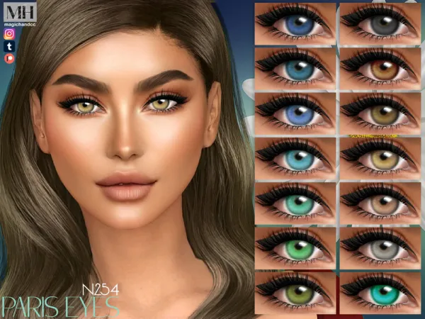 Alpha Paris Eyes N254 by magichandcc - The Sims 4 Custom Content
