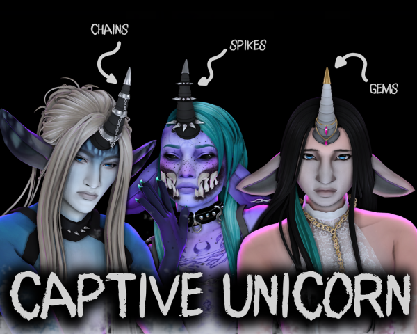 Alpha Captive Unicorn Set by simsfinds - The Sims 4 Custom Content