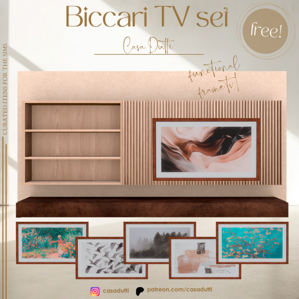 Alpha Biccari TV set by casadutti - The Sims 4 Custom Content