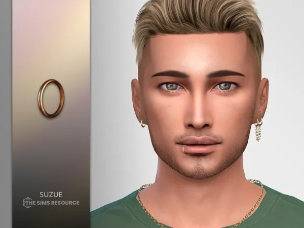 Alpha Kace V2 Lip Piercings by thesimsresource - The Sims 4 Custom Content