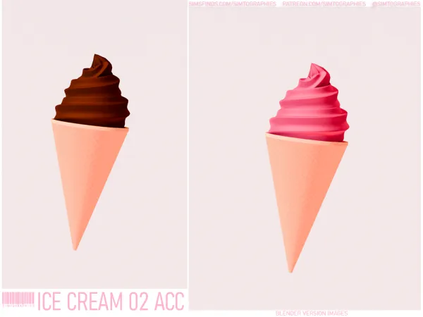 Mix Ice Cream 02 Acc by simtographies - The Sims 4 Custom Content