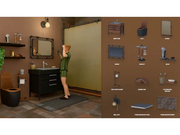 Maxis Match Cyrano Bathroom Part 1 by modcollective - The Sims 4 Custom Content