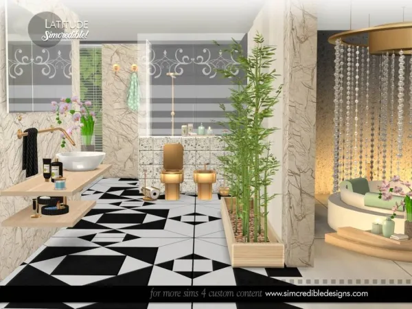 Alpha Latitude Bathroom - The Sims 4 Custom Content