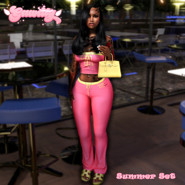 Alpha Summer 2 Piece Set by simsfinds - The Sims 4 Custom Content