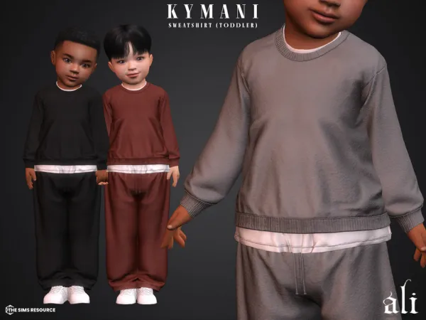 Alpha KYMANI sweatshirt (toddler) by thesimsresource - The Sims 4 Custom Content