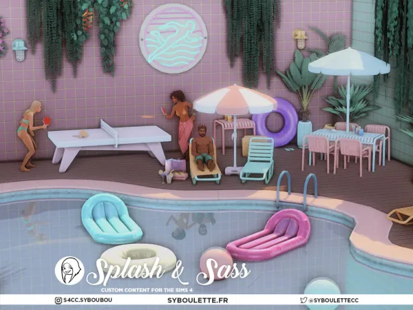 Maxis Match Splash Sass set by simsfinds - The Sims 4 Custom Content