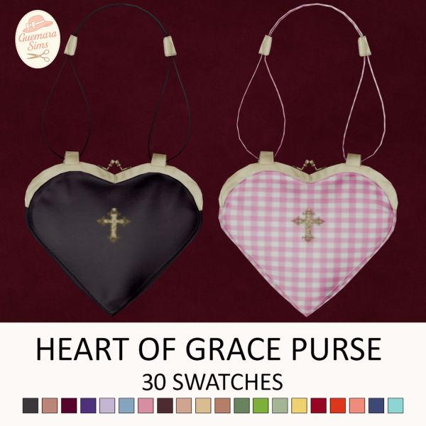 Alpha Heart of Grace Purse by simsfinds - The Sims 4 Custom Content