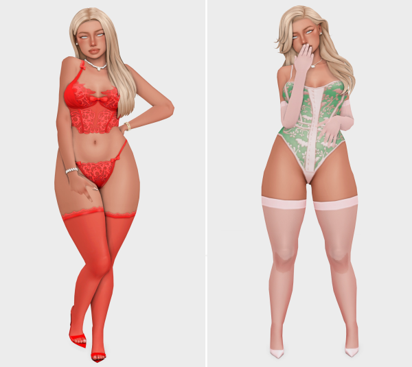 Maxis Match unique lingerie part 3 sims 4 lookbooks by simsfinds - The Sims 4 Custom Content