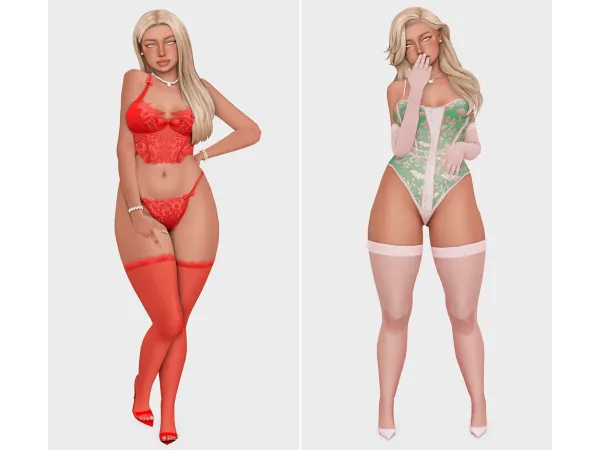Maxis Match unique lingerie part 3 sims 4 lookbooks by boujeesimss - The Sims 4 Custom Content