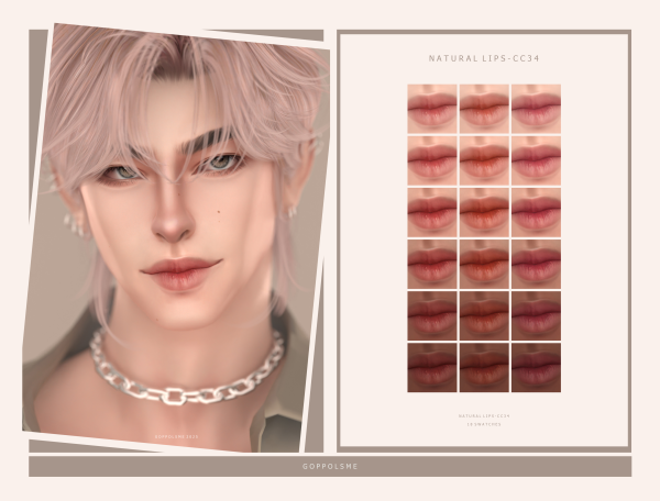 Alpha GPME GOLD Natural Lips CC34 by simsfinds - The Sims 4 Custom Content