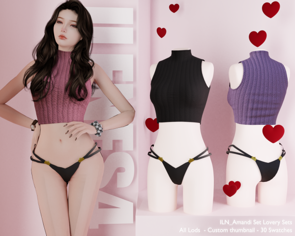 Alpha ILN Aminda Set by ilenes4 - The Sims 4 Custom Content