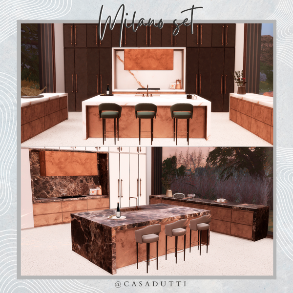 Alpha Milano Kitchen Set by casadutti - The Sims 4 Custom Content