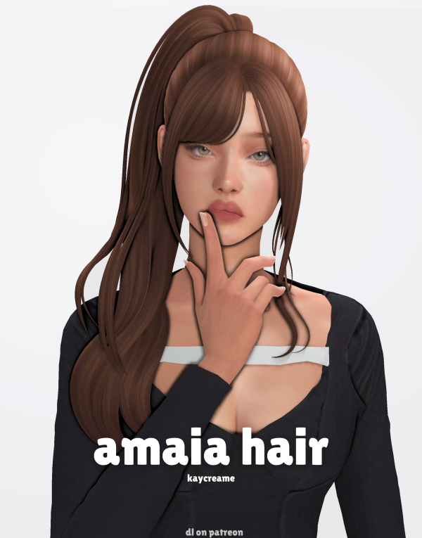 Maxis Match amaia hair by simsfinds - The Sims 4 Custom Content