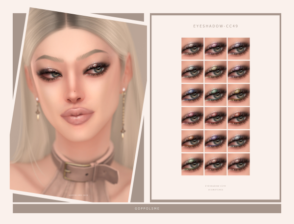 Alpha GPME GOLD Eyeshadow 49 by simsfinds - The Sims 4 Custom Content