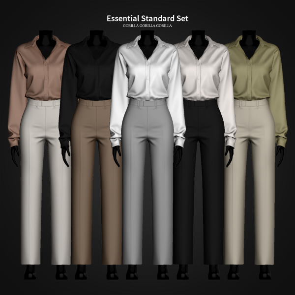 Alpha Essential Standard Set by simsfinds - The Sims 4 Custom Content