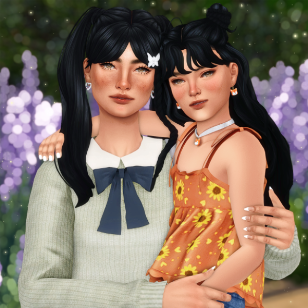 Maxis Match Сестры Акелла by simsfinds - The Sims 4 Custom Content