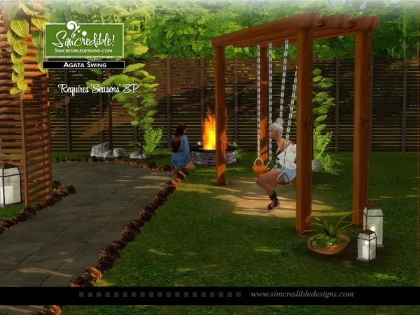 Alpha Agata Swing by simcredible - The Sims 4 Custom Content